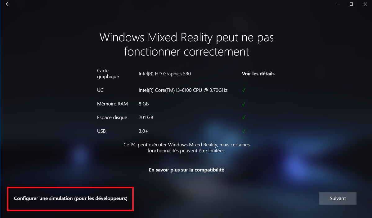 activer Windows Réalité Mixte-9